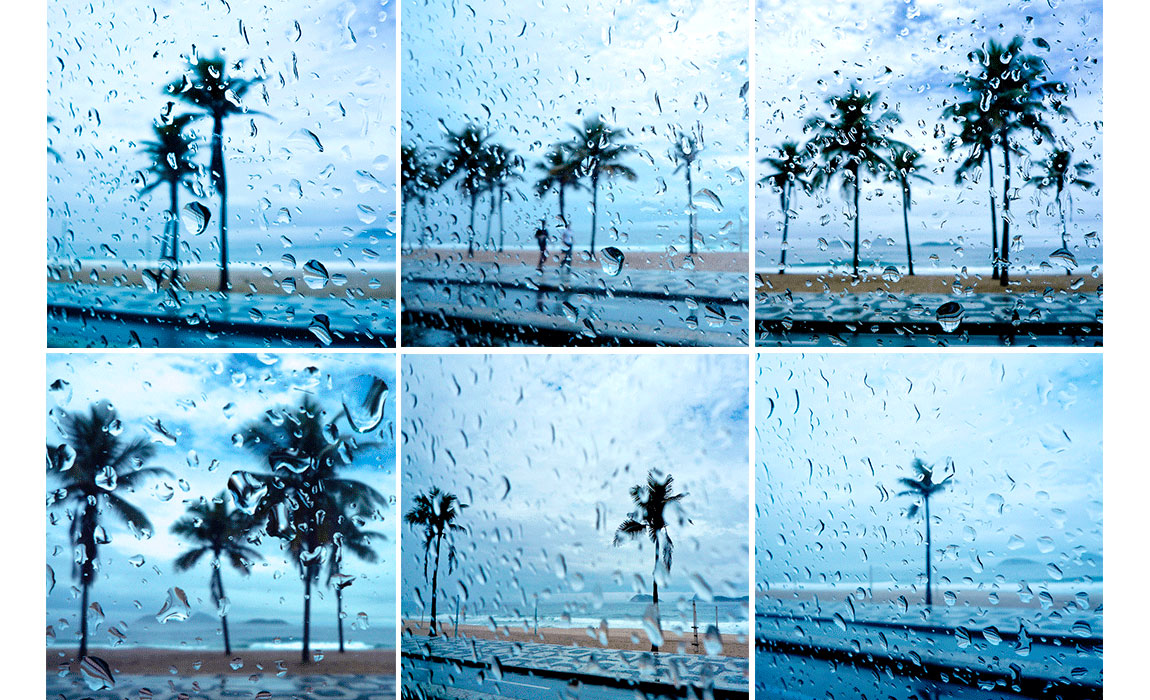 Até com chuva é...